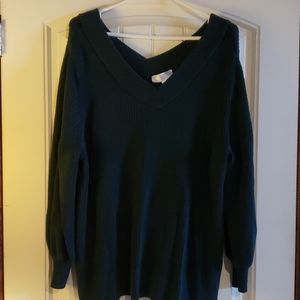 Wide v neck sweater